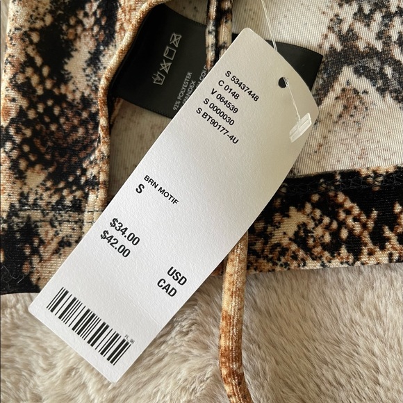 Velvet Snakeskin Urban O Crop - Picture 3 of 3